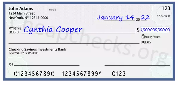 1000000000.00 dollars written on a check