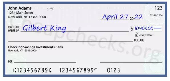 10408.00 dollars written on a check