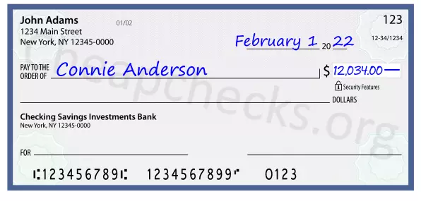 12034.00 dollars written on a check