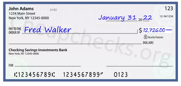 12726.00 dollars written on a check