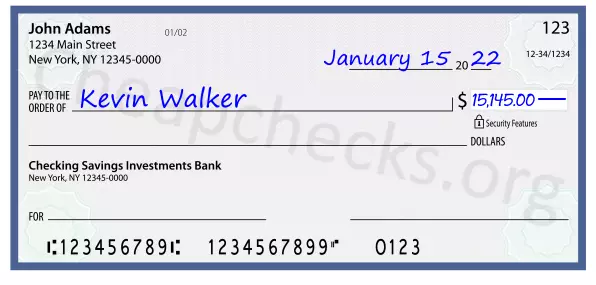 15145.00 dollars written on a check