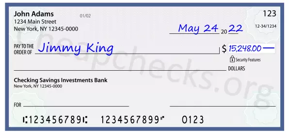 15248.00 dollars written on a check