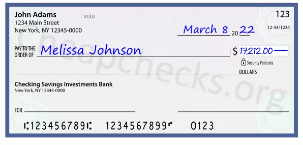 17212.00 dollars written on a check