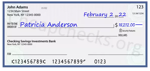 18212.00 dollars written on a check