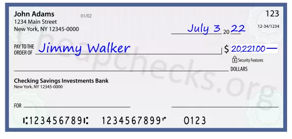 20221.00 dollars written on a check