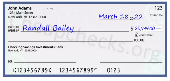 25944.00 dollars written on a check