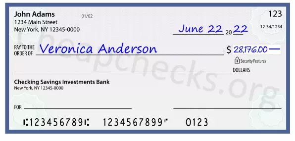 28176.00 dollars written on a check