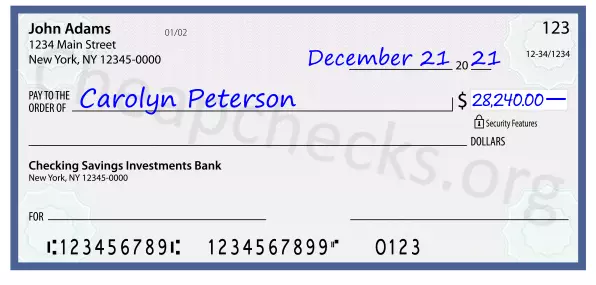 28240.00 dollars written on a check