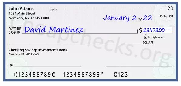 28478.00 dollars written on a check