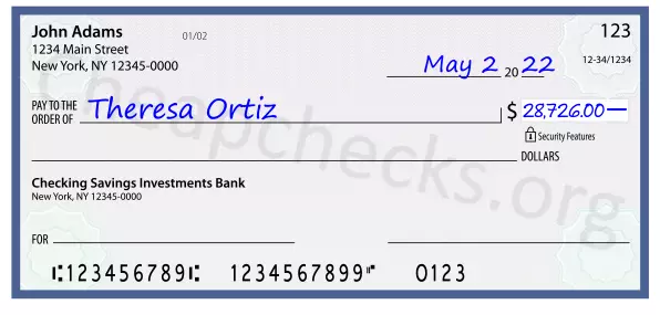 28726.00 dollars written on a check