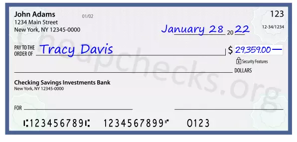 29359.00 dollars written on a check