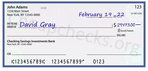 29473.00 dollars written on a check