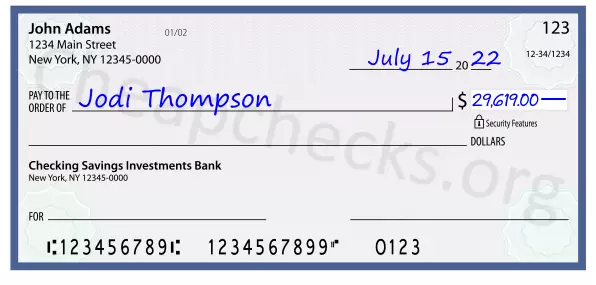 29619.00 dollars written on a check