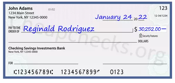 30252.00 dollars written on a check