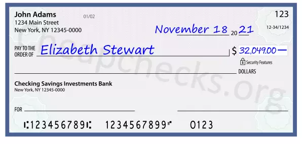 32049.00 dollars written on a check