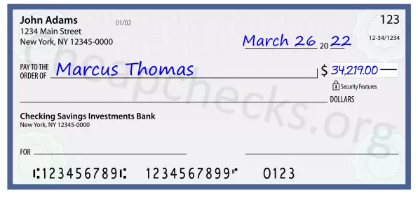 34219.00 dollars written on a check