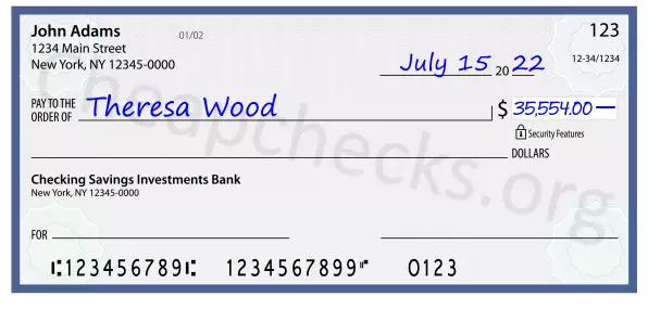 35554.00 dollars written on a check