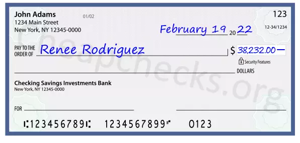 38232.00 dollars written on a check