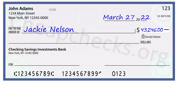 43246.00 dollars written on a check