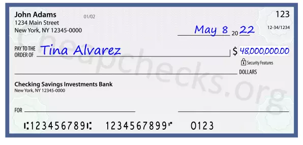 48000000.00 dollars written on a check