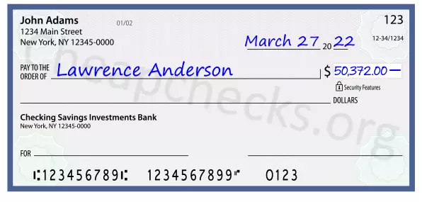 50372.00 dollars written on a check