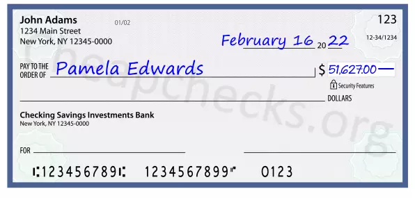 51627.00 dollars written on a check