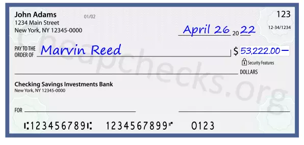 53222.00 dollars written on a check