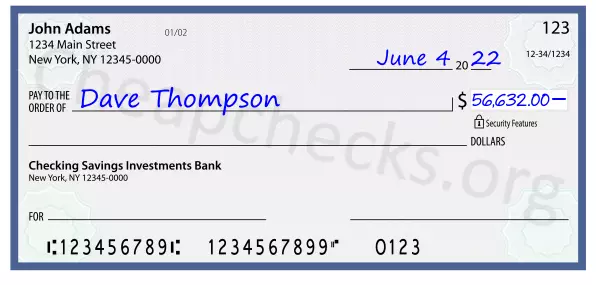 56632.00 dollars written on a check