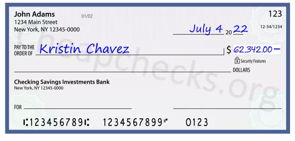 62342.00 dollars written on a check