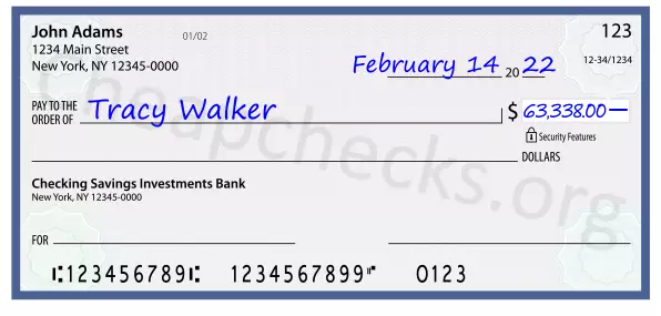 63338.00 dollars written on a check