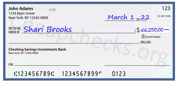 66250.00 dollars written on a check