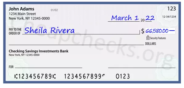 66580.00 dollars written on a check