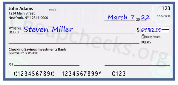 69182.00 dollars written on a check