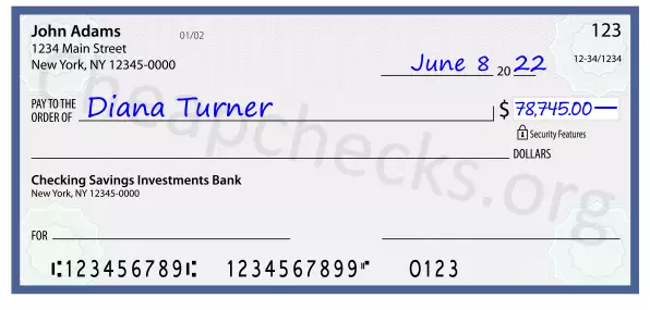 78745.00 dollars written on a check