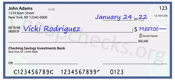 79887.00 dollars written on a check