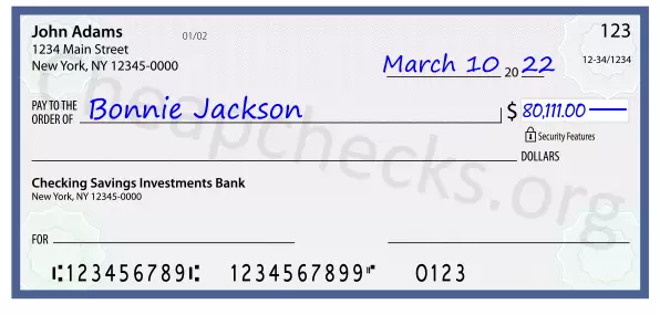 80111.00 dollars written on a check