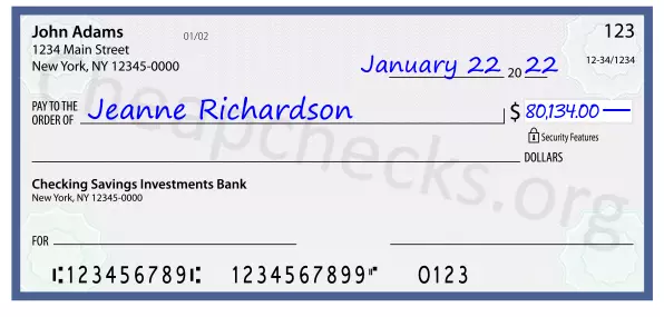 80134.00 dollars written on a check