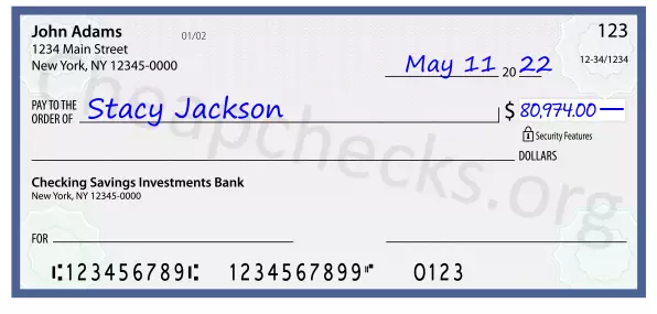 80974.00 dollars written on a check