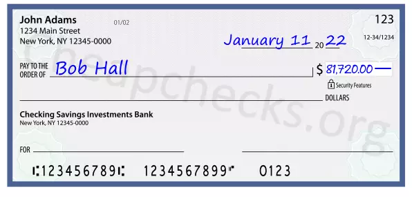 81720.00 dollars written on a check