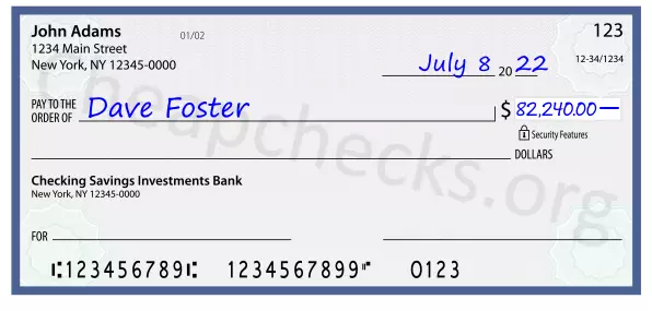 82240.00 dollars written on a check