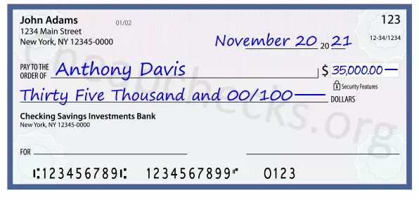 How To Write A Check For 35000 Dollars Cheap Checks