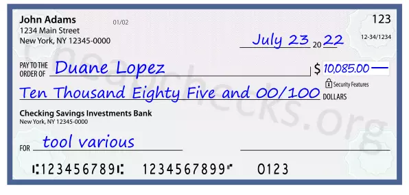 memo line written on a check