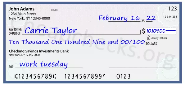 memo line written on a check