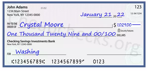 memo line written on a check