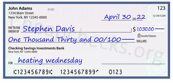 memo line written on a check