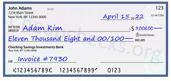 memo line written on a check