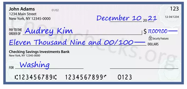 memo line written on a check