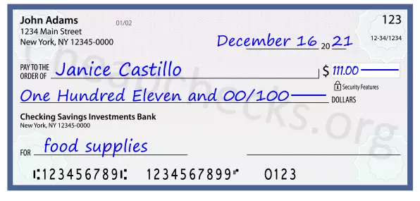 memo line written on a check