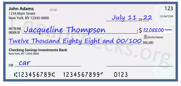 memo line written on a check