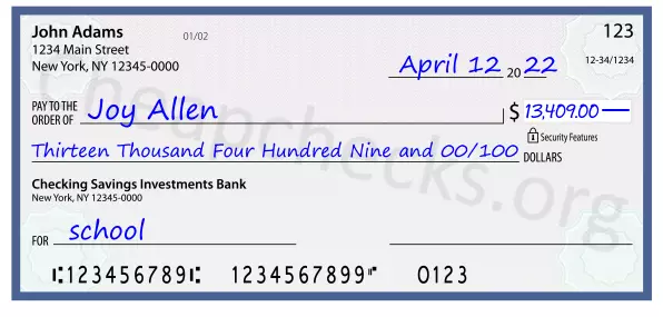 memo line written on a check